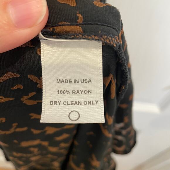 Revolve Blu Moon Velvet Burnout Dress Leopard Print Black Brown Wrap Maxi S - Picture 4 of 5